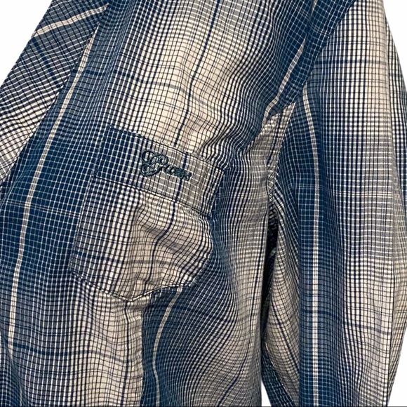 GUESS Plaid Button Down Shirt V-Neck Size XL - Picture 3 of 6